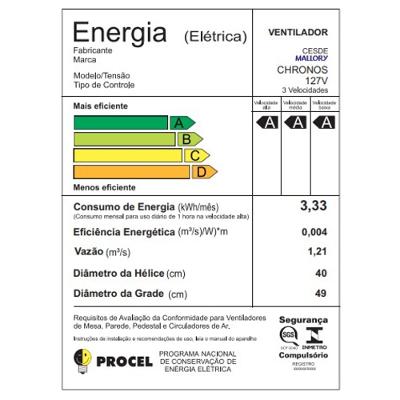 Ventilador de Coluna com Controle Mallory 40cm Chronos Preto e Dourado 127V