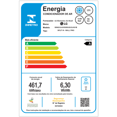 Ar Condicionado Split Hi Wall LG Dual Inverter Voice +AI 12.000 Btus Frio 127V R-32
