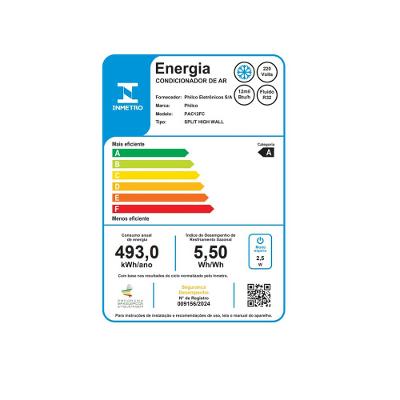 Ar Condicionado Split Hi Wall Eco Inverter PAC12FC Philco 12.000 Btus Frio 220v R-32