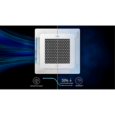 Ar Condicionado Inverter Samsung WindFree Cassete 4 Vias 36.000 Btus Quente E Frio 220V R-32