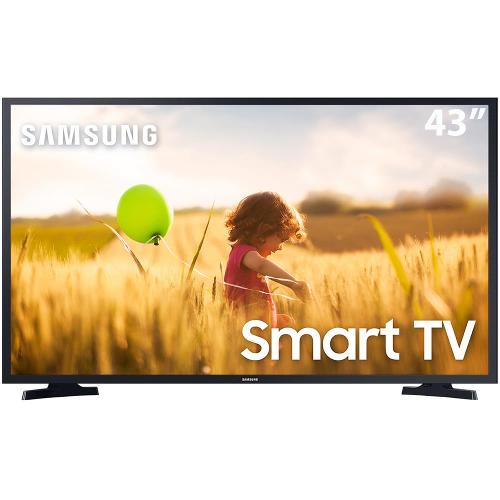Smart TV 43" LED Full HD Samsung T5300 com HDR, Sistema Operacional Tizen, Wi-Fi, Espelhamento de Tela, Dolby Digital Plus, HDMI e USB