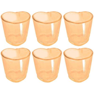 Conjunto de Copos para Shot Dynasty Love em Vidro Âmbar 45ml - 6 Peças