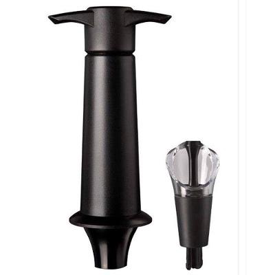 Conjunto Bomba a Vácuo Vacu Vin Wine Bar Pro em Aço Inox/ABS com 1 Tampa - Preto