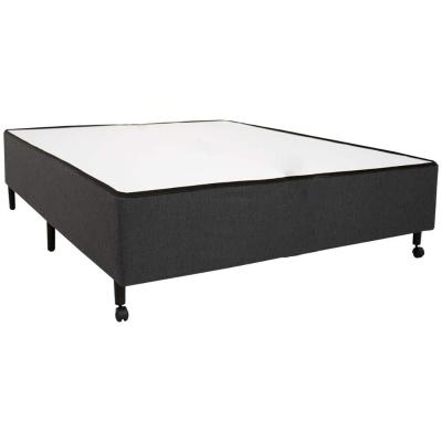Base Box de Casal Castor New Alfa com Revestimento em Tecido Poliéster 40x138x188cm - Cinza
