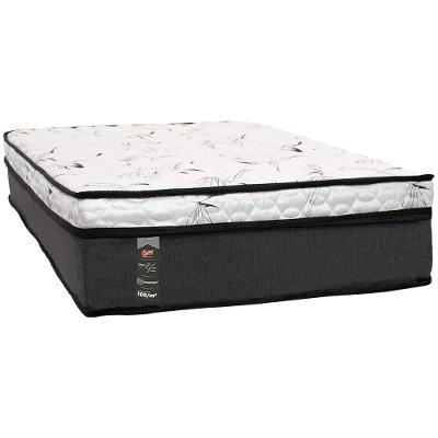 Colchão Solteirão Castor New Alfa One com Molejo Tecnopedic, Euro Pillow e Revestimento em Malha 24x100x200cm - Cinza/Branco