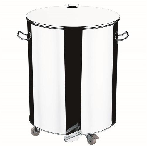 Lixeira Brinox com Pedal Abre e Fecha Decorline em Aço Inox - 110 L