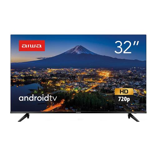 Smart TV 32" Aiwa HD AWS-TV-32-BL-02-A Android, Comando de Voz, Dolby Audio, HDR10, Borda Ultrafina