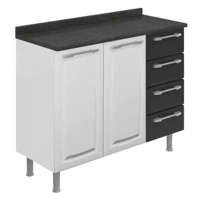 Gabinete Itatiaia Diamante com 2 Portas, 4 Gavetas e 1 Prateleira - 105cm de Largura