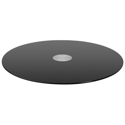 Centro de Mesa Giratório Forma F.Collection em Vidro Preto - 60 cm