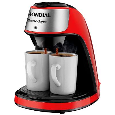 Cafeteira Elétrica Mondial Smart Coffee C-42 com 2 Xícaras - Vermelha