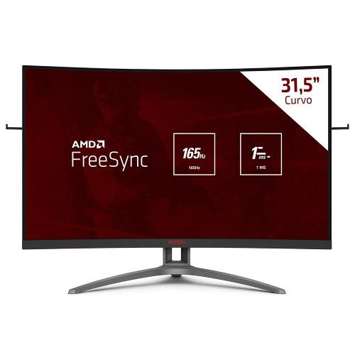 Monitor Gamer Curvo 31,5" AOC Agon AG323FCXE Tela Widescreen, Full HD,165Hz, 1ms e AMD FreeSync Premium - Preto