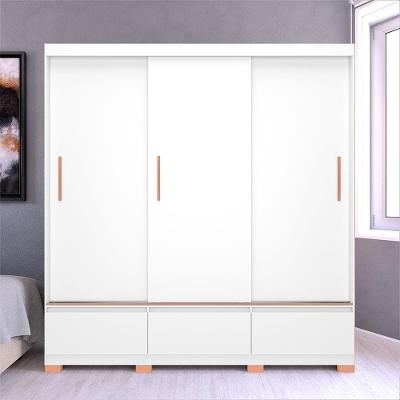 Guarda-Roupa Bartira Monza com 3 Portas de Correr e 3 Gavetas - 199,8cm de largura