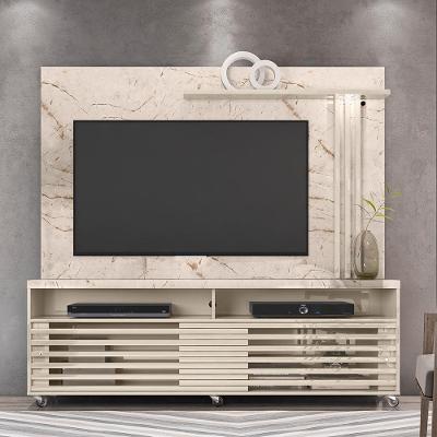 Rack Madetec Cross com 182cm de Largura + Painel Madetec Cross com 182cm de Largura, Ideal para TV de Até 65”