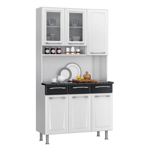 Cozinha Compacta Itatiaia Prisma com 6 Portas e 3 Gavetas - 105cm de largura