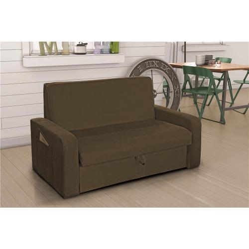 Sofá-cama Matrix Motta em Tecido Suede com Baú