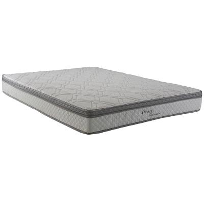Colchão Queen Size Herval Ômega com Pillow Top e Molas Ensacadas 22x158x198cm – Cinza e Branco