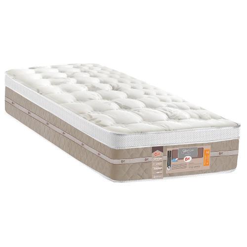 Colchão Solteirão Castor Silver Star Air com Molas Ensacadas e Euro Pillow 32x96x203 cm - Branco/Bege
