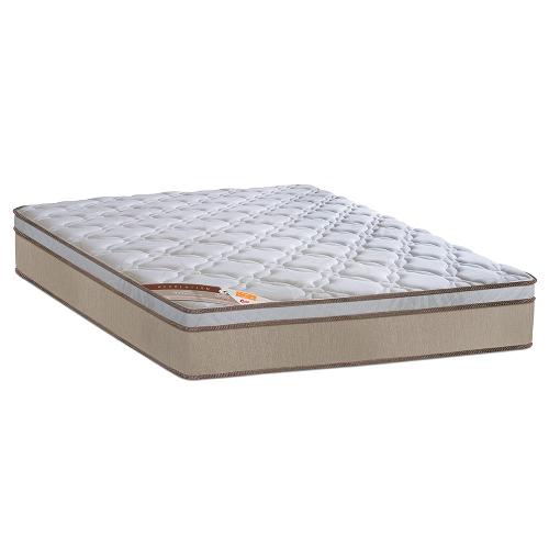 Colchão King Castor Sleep Revolution com Molas Ensacadas e Euro Pillow 27x180x200 cm - Branco/Bege