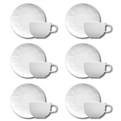 Conjunto de Xícaras para Café Germer Orgânico em Porcelana 80 ml – 6 Peças
