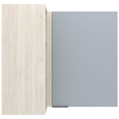 Armário Aéreo de Canto Bartira Cristal MDP 15mm com 1 Porta e 2 Prateleiras - 101,8cm de largura