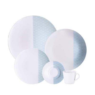 Aparelho de Jantar 20 peças Tramontina Aquarius em Porcelana Decorada – Verde