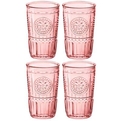 Conjunto de Copos Luigi Bormioli Cooler Romantic Rosa 475 ml - 4 Peças