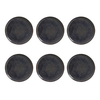 Conjunto de Pratos Rasos Porto Brasil Bio Titanium com 6 Peças - Azul