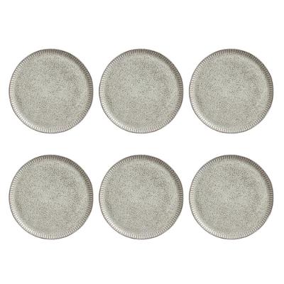 Conjunto de Pratos Rasos Porto Brasil Linhas Pistache com 6 Peças - Verde