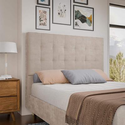 Cabeceira para Cama Box Casal Dobuê Sevilha com Revestimento em Veludo