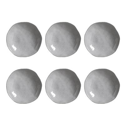 Conjunto de Pratos Fundos Porto Brasil Orgânico Concreto com 6 Peças - Cinza