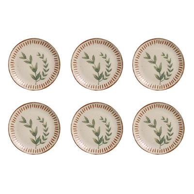 Conjunto de Pratos de Sobremesa Porto Brasil Coup Stone Magari com 6 peças - Estampado