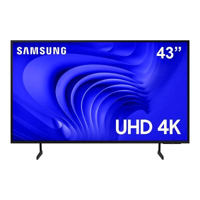 Smart TV 43" 4K Samsung 43DU7700 LED com processador Crystal 4K, Gaming Hub, AI Energy Mode, Alexa built-in, Wi-Fi, Bluetooth, USB e HDMI
