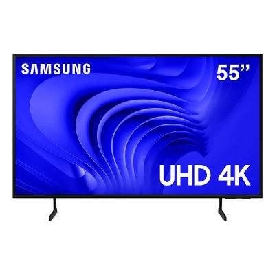Smart TV 55” 4K Samsung 55DU7700 LED, Processador Crystal, Gaming Hub, AI Energy Mode, Alexa built in, Wi-Fi, Bluetooth, USB e HDMI