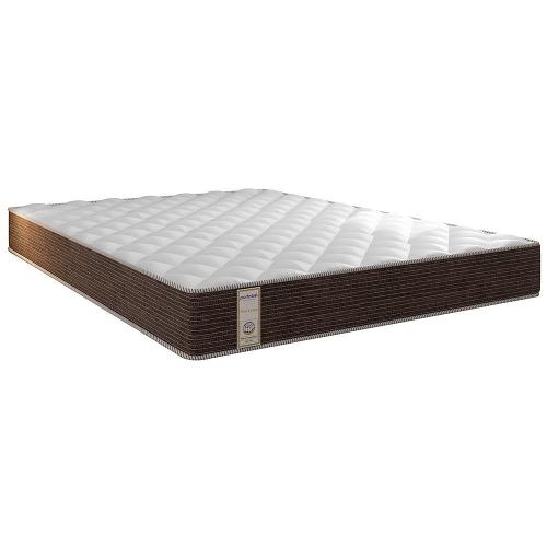 Colchão Queen Size Portobel Roma com EPS, Molas Ensacadas e Revestimento em Poliéster 20x158x198cm - Branco/Marrom