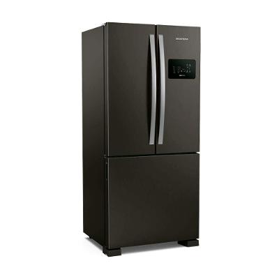 Geladeira Brastemp BRO85AE Frost Free French Door com Tecnologia Inverter e Painel Touch 554 Litros - Black Inox