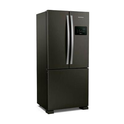 Geladeira Brastemp BRO85AE Frost Free French Door com Tecnologia Inverter e Painel Touch 554 Litros - Black Inox