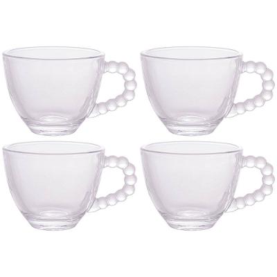 Conjunto com 4 Xícaras para Café Wolff Pearl em Cristal - 80 ml