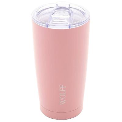 Copo Térmico Wolff 29145 com Tampa e Parede Dupla Rosa - 600 ml