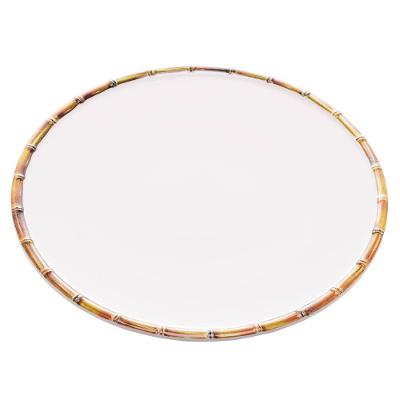 Prato para Sobremesa Wolff Bambu em Melamina 22 cm - Branco