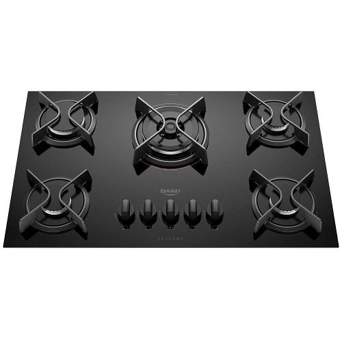 Cooktop a Gás 5 Bocas Dako Supreme com Queimador Tripla Chama Preto