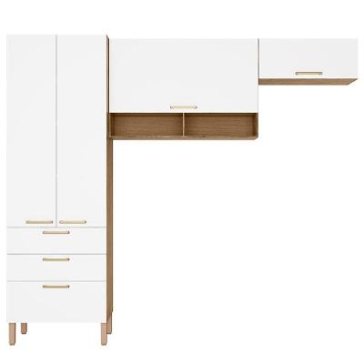 Cozinha Compacta Bartira Veneza com 4 Portas, 3 Gavetas e 4 Prateleiras - 250,8cm de largura