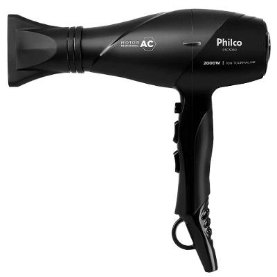 Secador de Cabelos Philco PSC3050 com Íon Tourmaline Motor AC Profissional Preto – 2000W