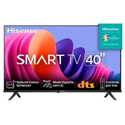Smart TV 40" FHD Hisense 40A4N com DTS Virtual X, Game e Sports Mode, Controle por Voz, Share to TV e Compatível com Alexa