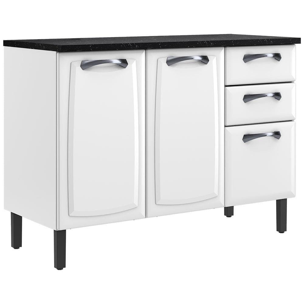 Balcão Triplo Itatiaia New Premium com 3 Portas, 2 Gavetas e 3 Prateleiras - 120cm de largura - 1