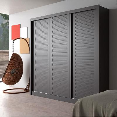 Guarda-Roupa Casal Bartira Village com 3 Portas Ripadas, 4 Gavetas e 243,1 cm de Largura