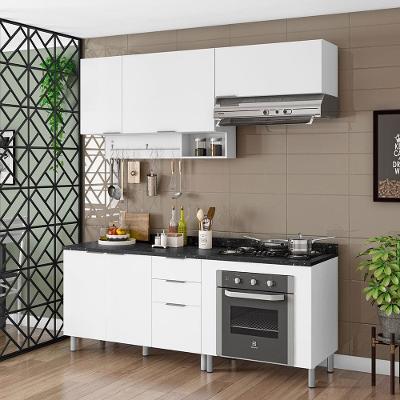 Cozinha Completa Bartira Rubi com 5 Portas, 3 Gavetas e 3 Prateleiras - 200cm de largura
