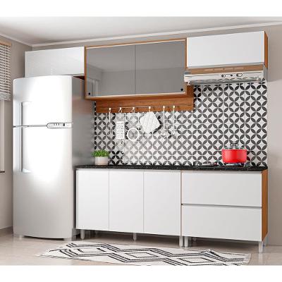 Cozinha Completa Bartira Amazonita com 7 Portas, 1 Gaveta e 4 Prateleiras - 280cm de largura