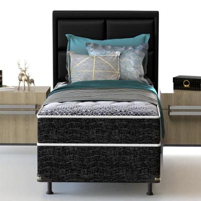 Cama Box de Solteiro Probel Guarda Costas Promiddle Espuma D28 60x88x188cm - Branco/Preto