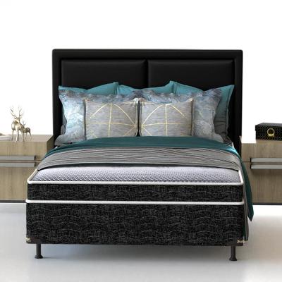 Cama Box de Casal Probel Guarda Costas Espuma D20 50x138x188cm - Branco/Preto