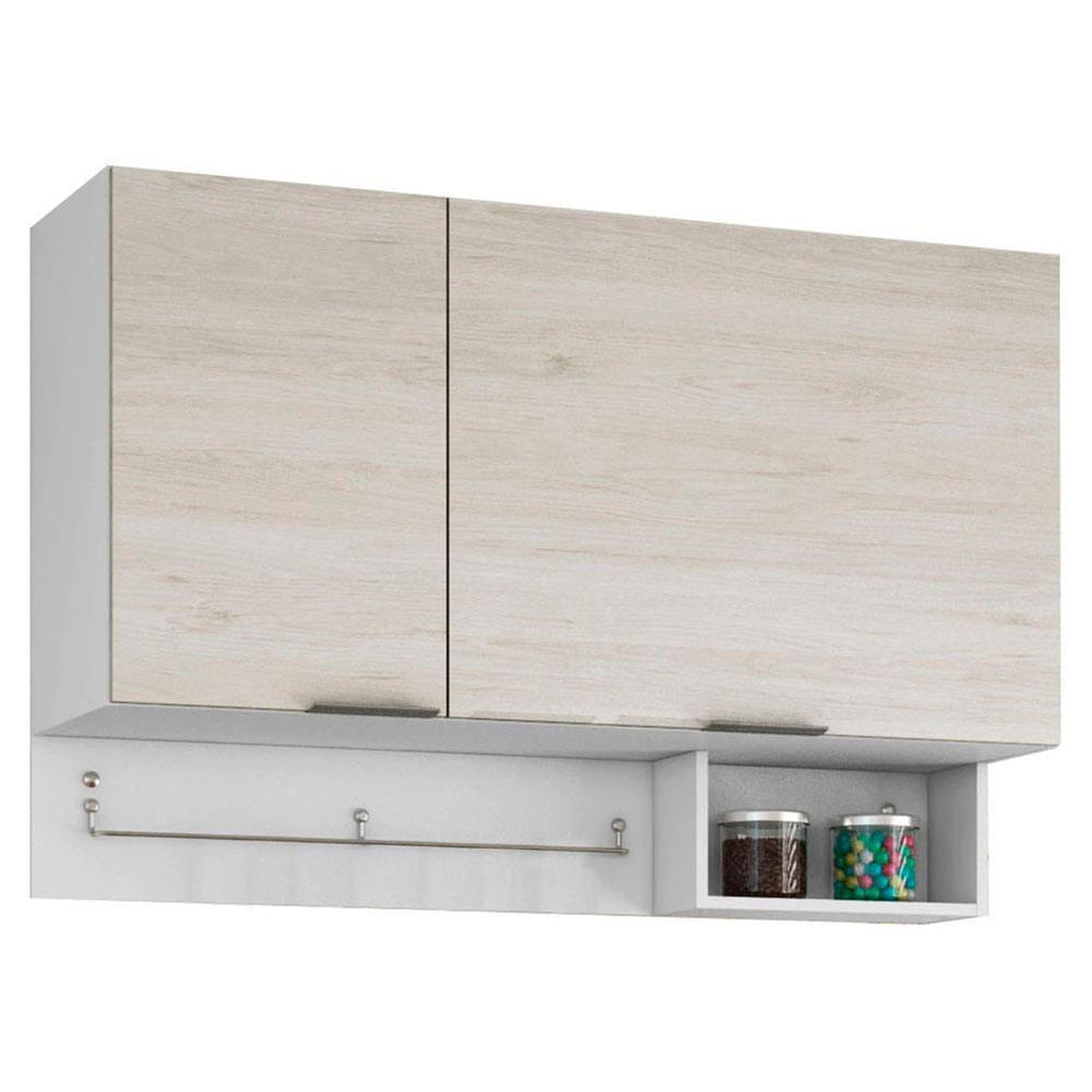 Cozinha Compacta Bartira Rubi com 5 Portas, 3 Gavetas e 3 Prateleiras - 202,2cm de largura - 3